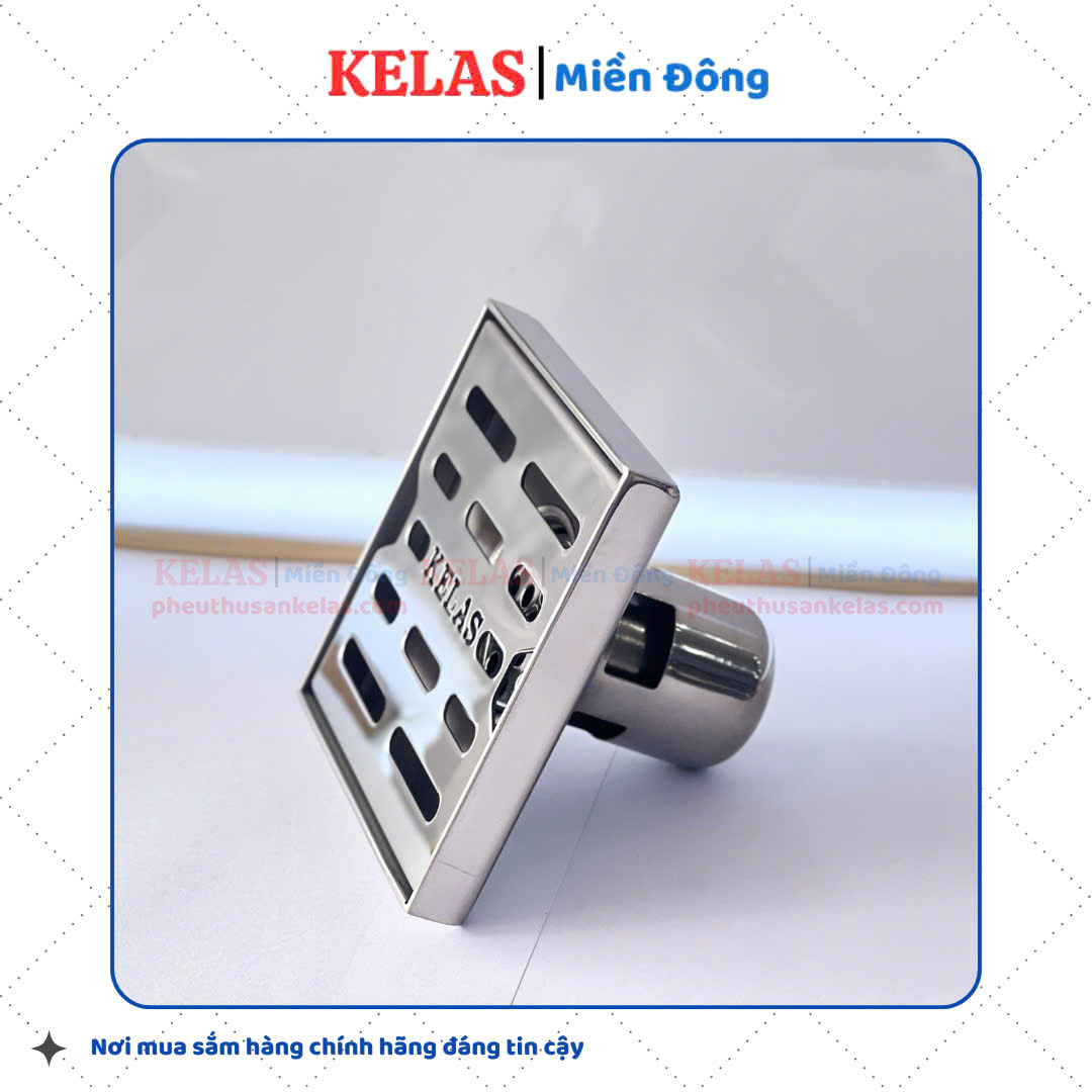 Phễu Thu Sàn Inox 304 KELAS 100×100 D60CM - Ảnh 2
