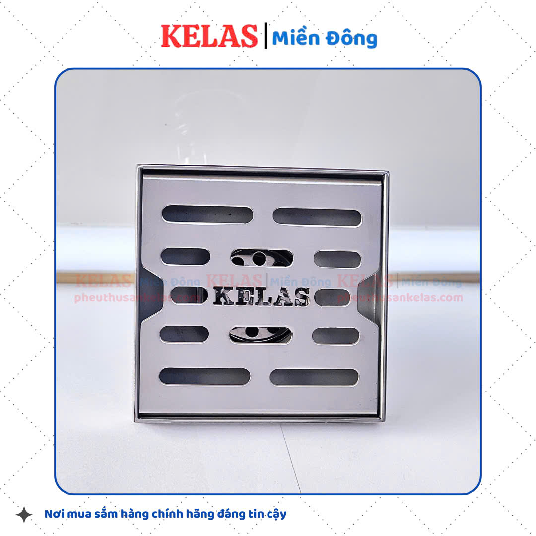 Phễu Thu Sàn Inox 304 KELAS 100×100 D60CM