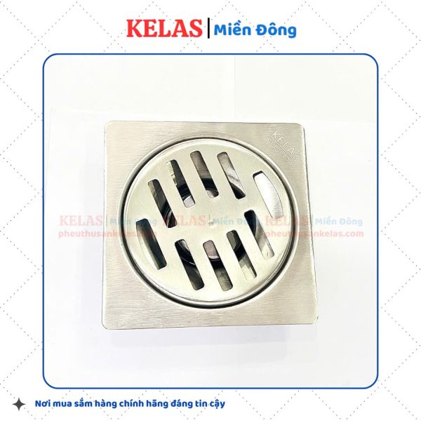Phễu Thu Sàn Inox 304 KELAS 120×120 D60