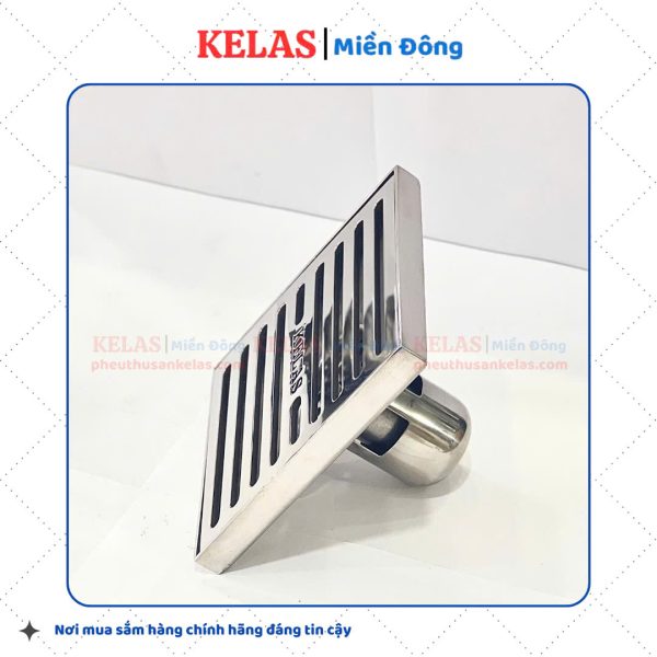 Phễu Thu Sàn Inox 304 KELAS 120x120 D60S - Ảnh 2