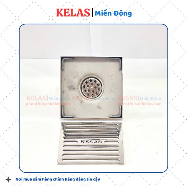 Phễu Thu Sàn Inox 304 KELAS 120x120 D60S - Ảnh 6