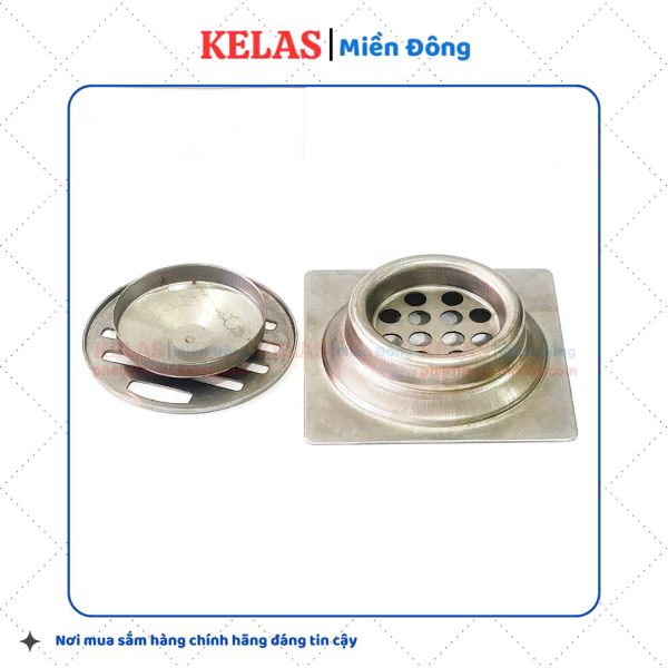 Phễu Thu Sàn Inox 304 KELAS 120×120 D90 - Ảnh 4