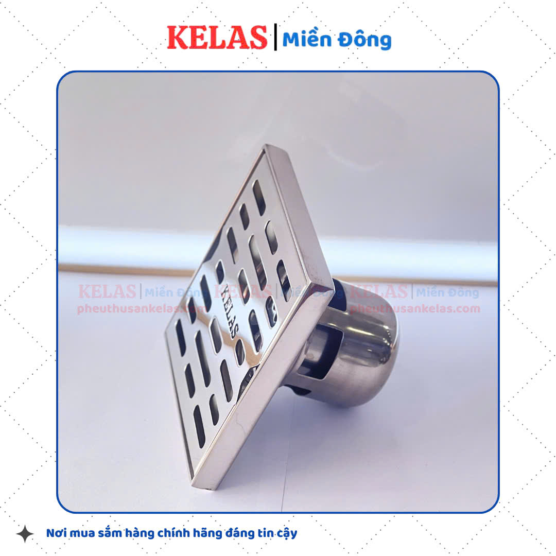 Phễu Thu Sàn Inox 304 KELAS 120×120 D90CM - Ảnh 2