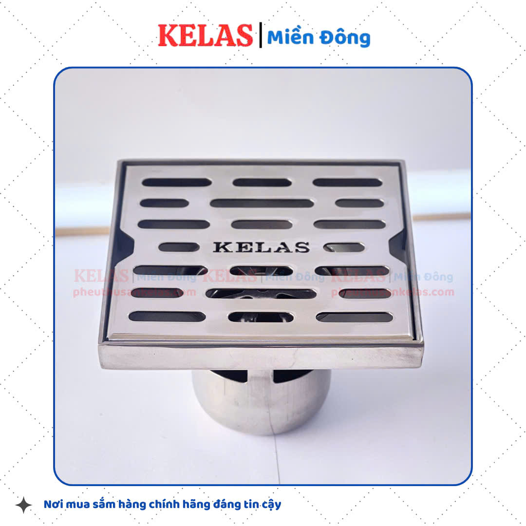 Phễu Thu Sàn Inox 304 KELAS 120×120 D90CM - Ảnh 4