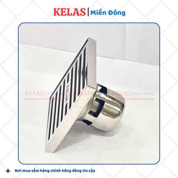 Phễu Thu Sàn Inox 304 KELAS 120×120 D90S - Ảnh 2