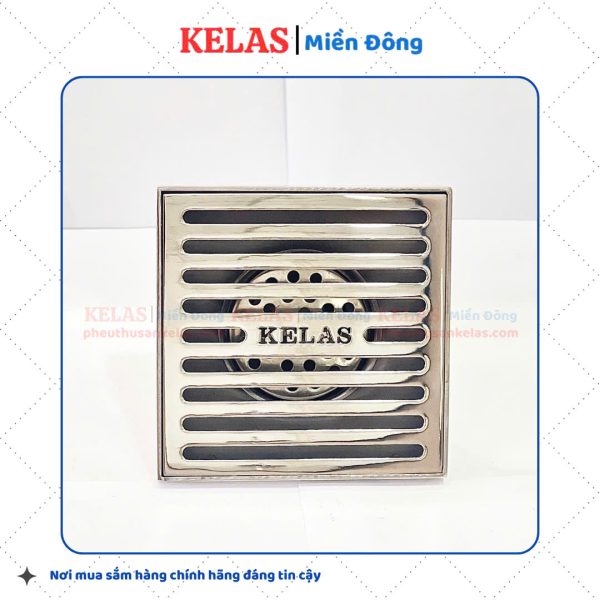 Phễu Thu Sàn Inox 304 KELAS 120×120 D90S