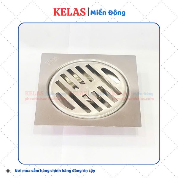 Phễu Thu Sàn Inox 304 KELAS 150×150 D60 - Ảnh 2