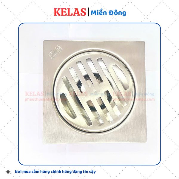 Phễu Thu Sàn Inox 304 KELAS 150×150 D60