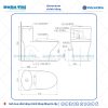 Bồn cầu 1 khối Viglacera V37M liền khối men Nano