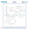 Bản vẽ chi tiết bồn cầu 1 khối Viglacera V64
