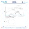 bản vẽ chi tiết bồn cầu 1 khối Viglacera V808