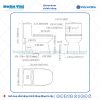 Bản vẽ chi tiết Bồn cầu 1 khối Viglacera V816 thiết kế đáy kín men Nano