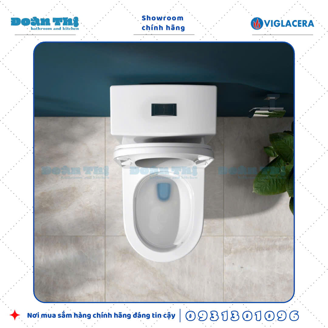 Công nghệ xả xoáy Turbo Vortex bồn cầu Viglacera V199 tiết kiệm nước