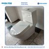 Bồn cầu 1 khối Viglacera V35M men Nano liền khối
