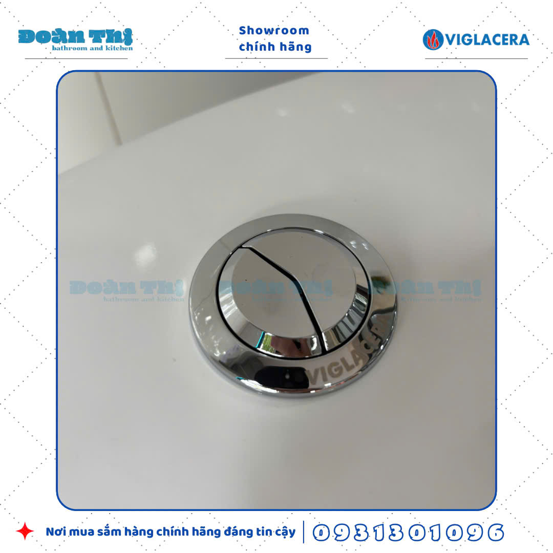 Bồn cầu 1 khối Viglacera V35M men Nano liền khối