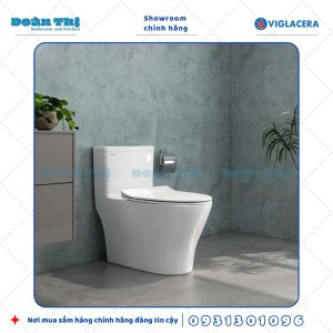Bồn cầu 1 khối Viglacera V36 men sứ trắng