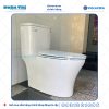 Bồn cầu 1 khối Viglacera V63 liền khối men Nano và vòi xịt VG826