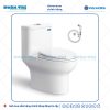 Bồn cầu 1 khối Viglacera V64 men Nano liền khối và vòi xịt VG826