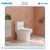 Bồn cầu 1 khối Viglacera V72 men Nano liền khối