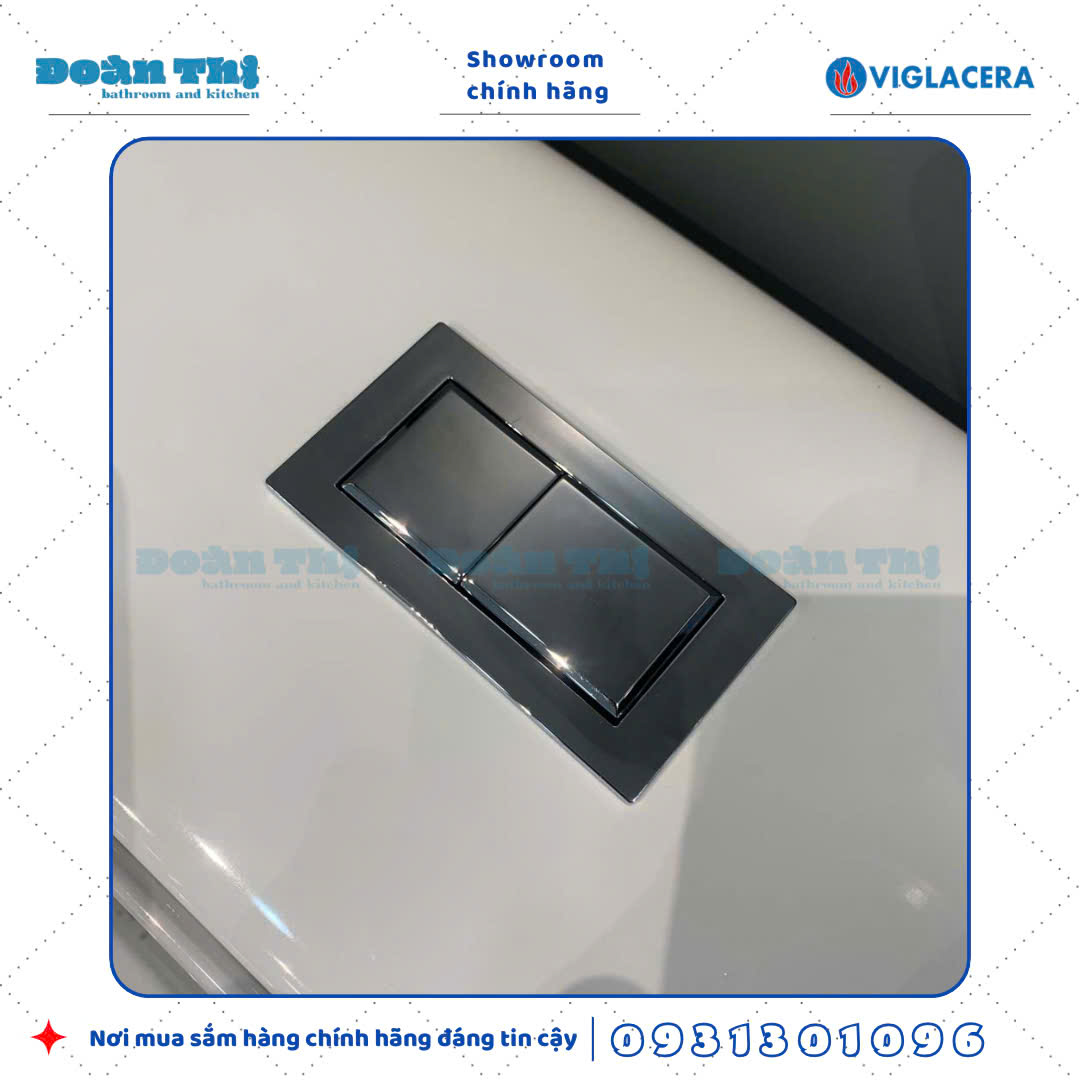 Bồn cầu 1 khối Viglacera V808 men Nano liền khối và vòi xịt VG826