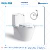 Bồn cầu 1 khối Viglacera V817 men Nano liền khối và vòi xịt VG826