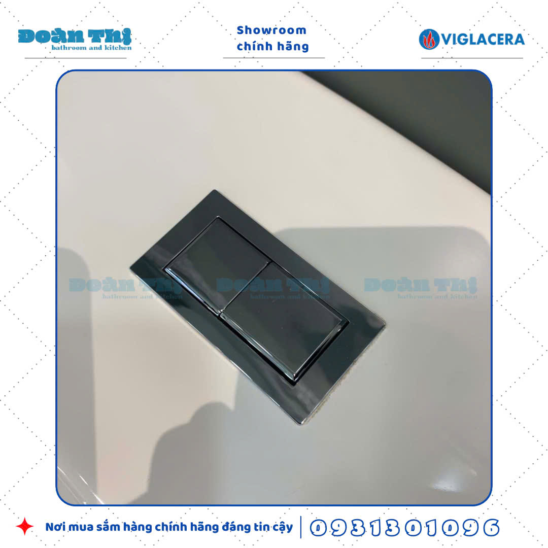 Bồn cầu 1 khối Viglacera V817 men Nano liền khối và vòi xịt VG826