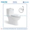 Bồn cầu 1 khối Viglacera V825 men Nano liền khối