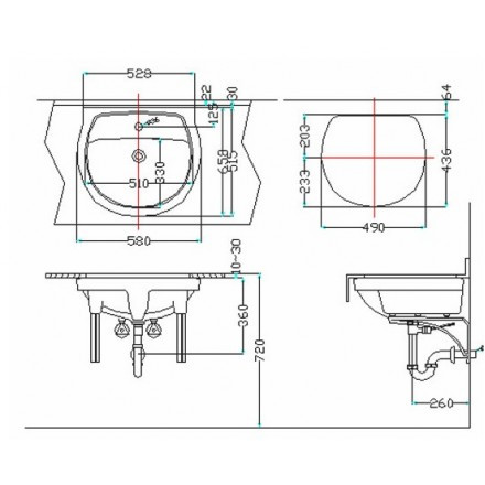 Lavabo Âm Bàn INAX AL-2397V - Ảnh 2