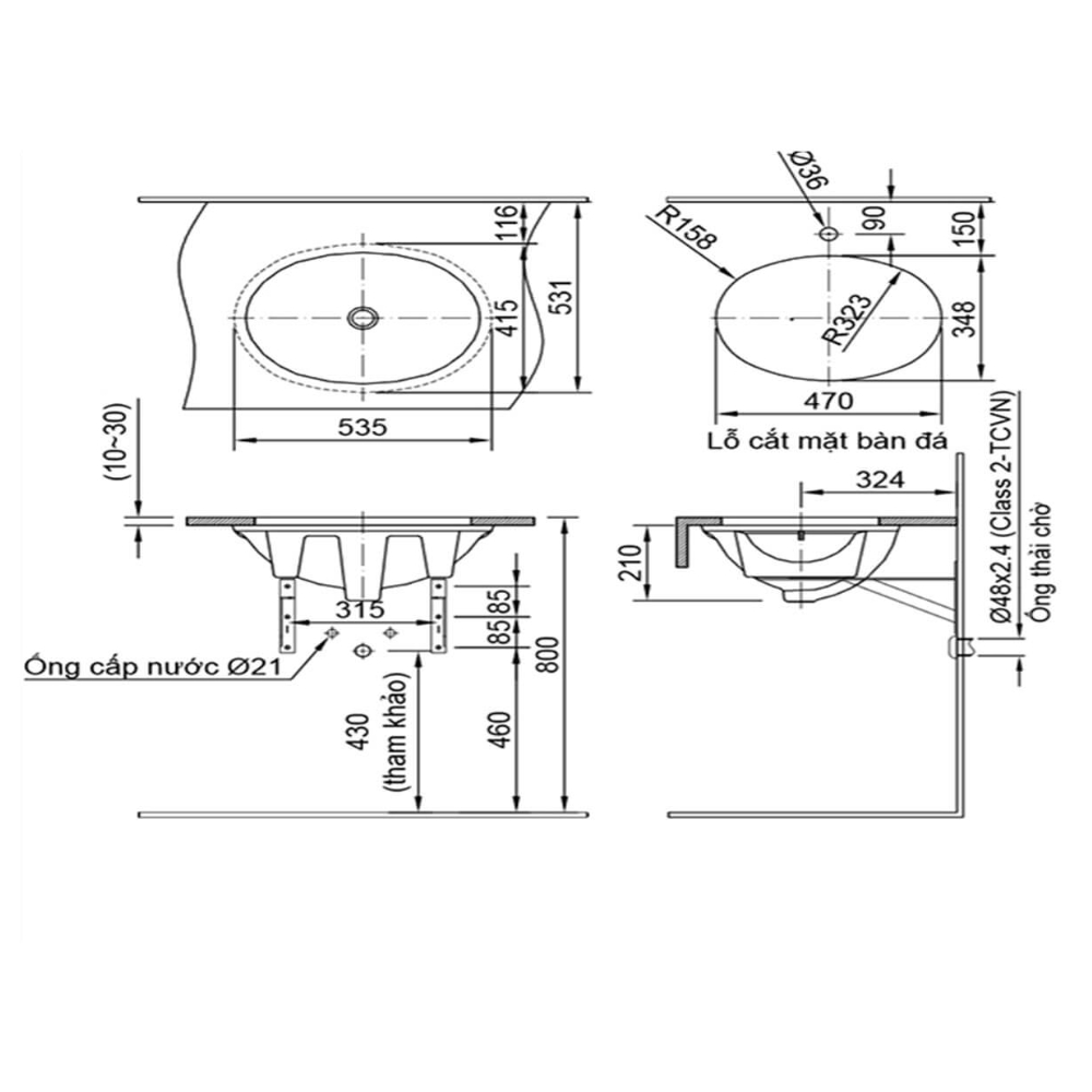 Lavabo Âm Bàn INAX AL-2293V - Ảnh 4