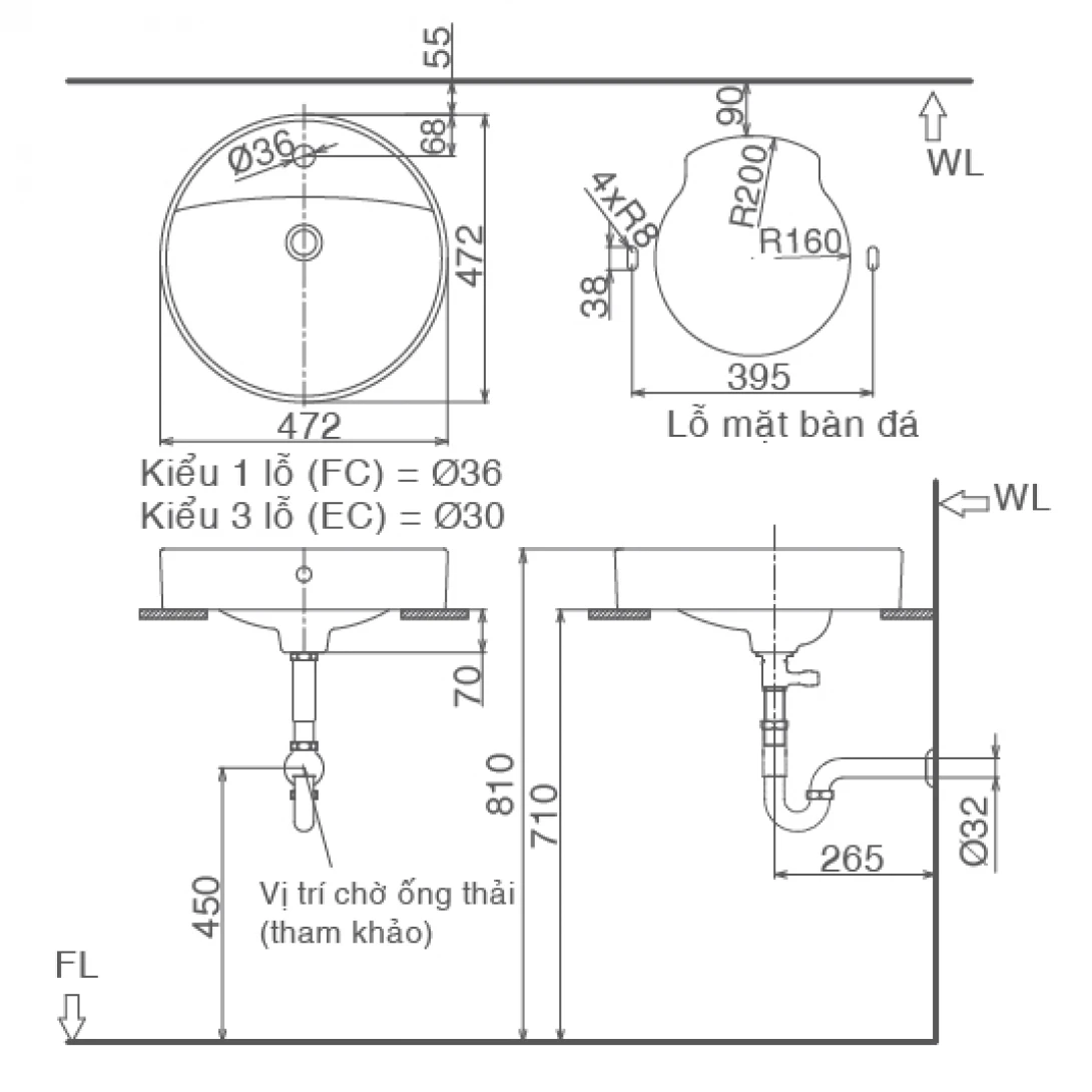 Lavabo Đặt Bàn INAX AL-294V - Ảnh 4