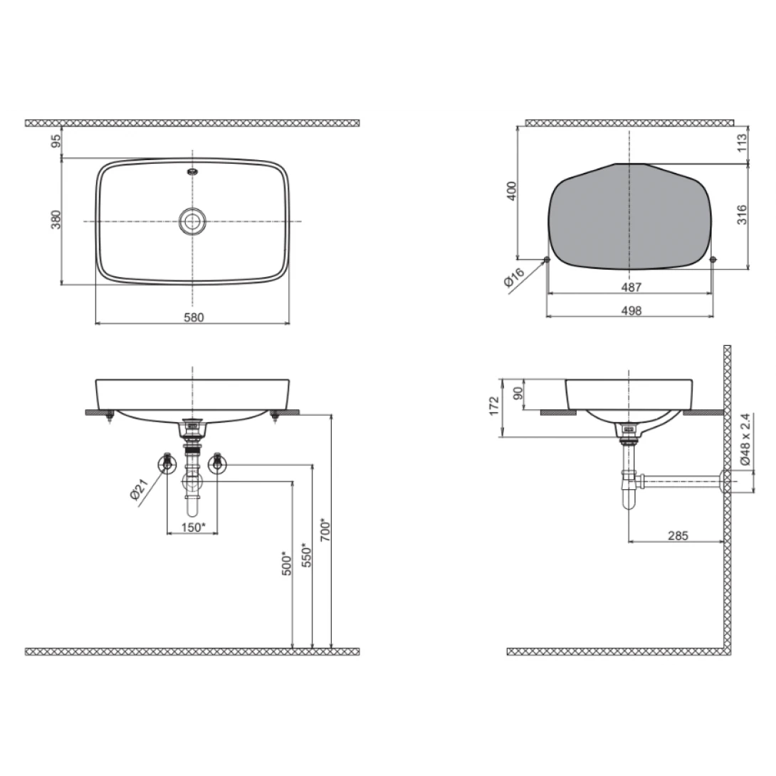 Lavabo Đặt Bàn INAX AL-299V - Ảnh 5