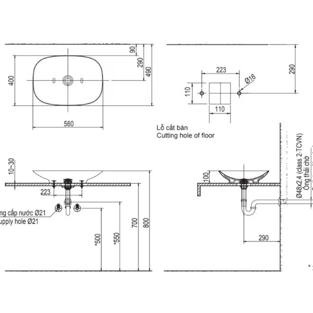 Lavabo Đặt Bàn INAX AL-S620V - Ảnh 6