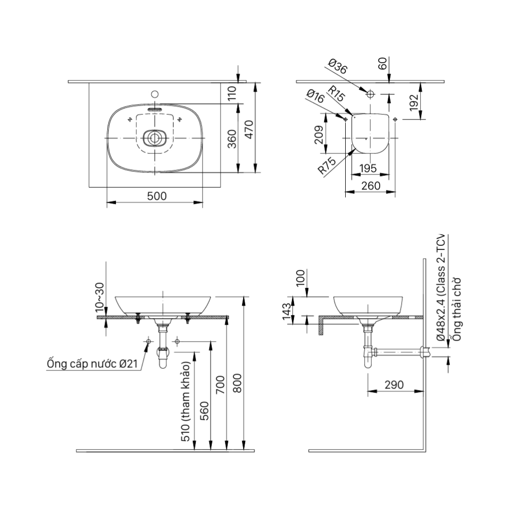Lavabo Đặt Bàn INAX AL-622V - Ảnh 2