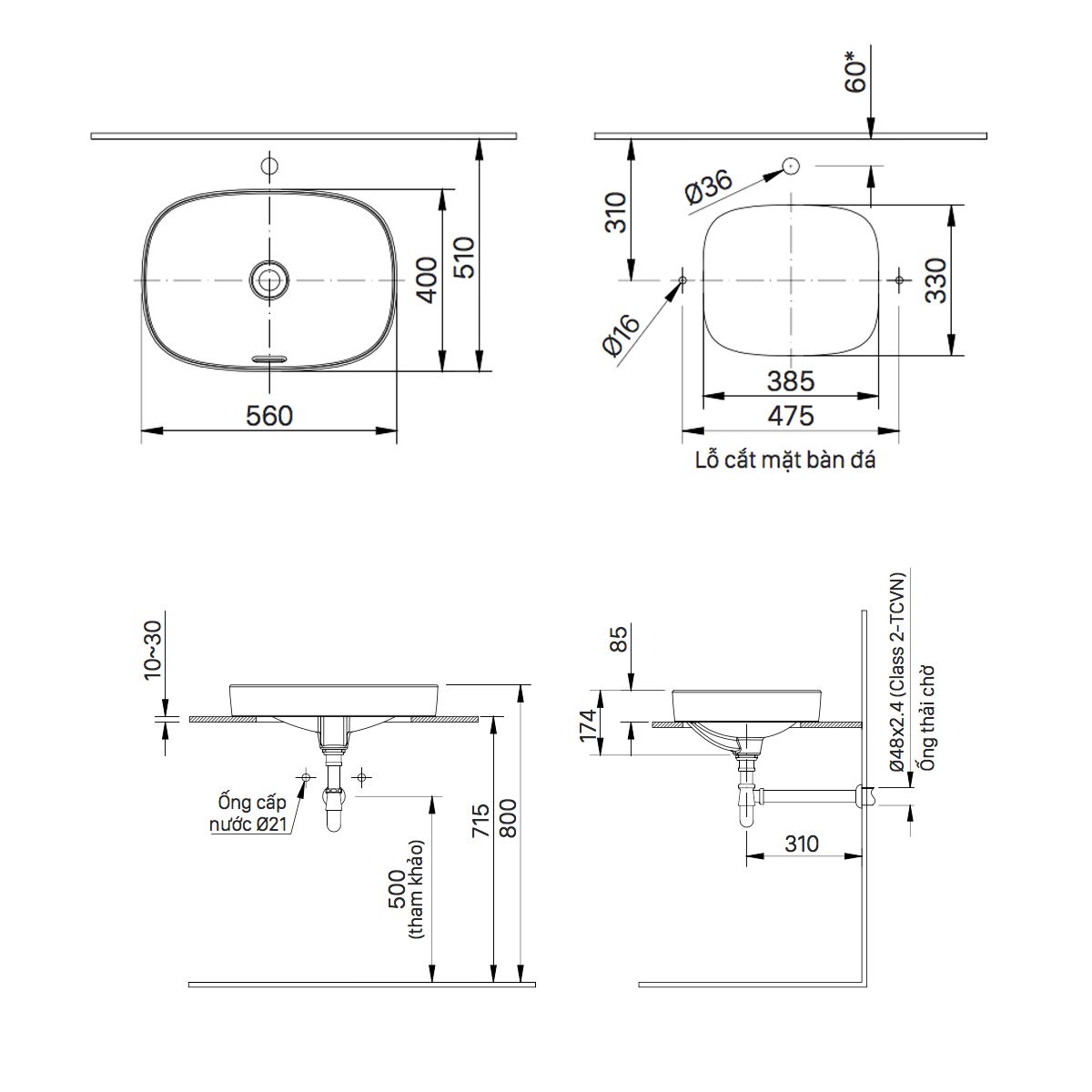 Lavabo Đặt Bàn INAX AL-642V - Ảnh 6