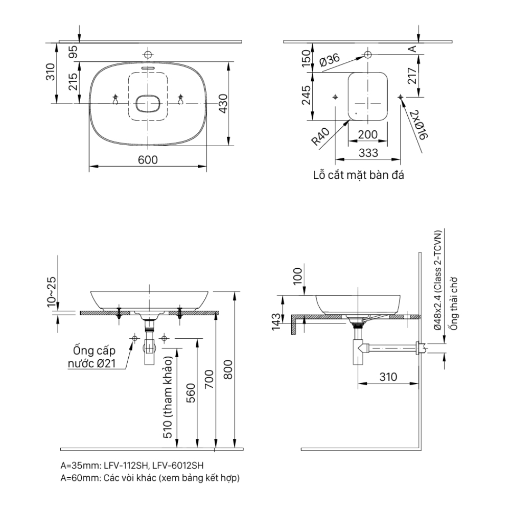 Lavabo Đặt Bàn INAX AL-682V - Ảnh 2