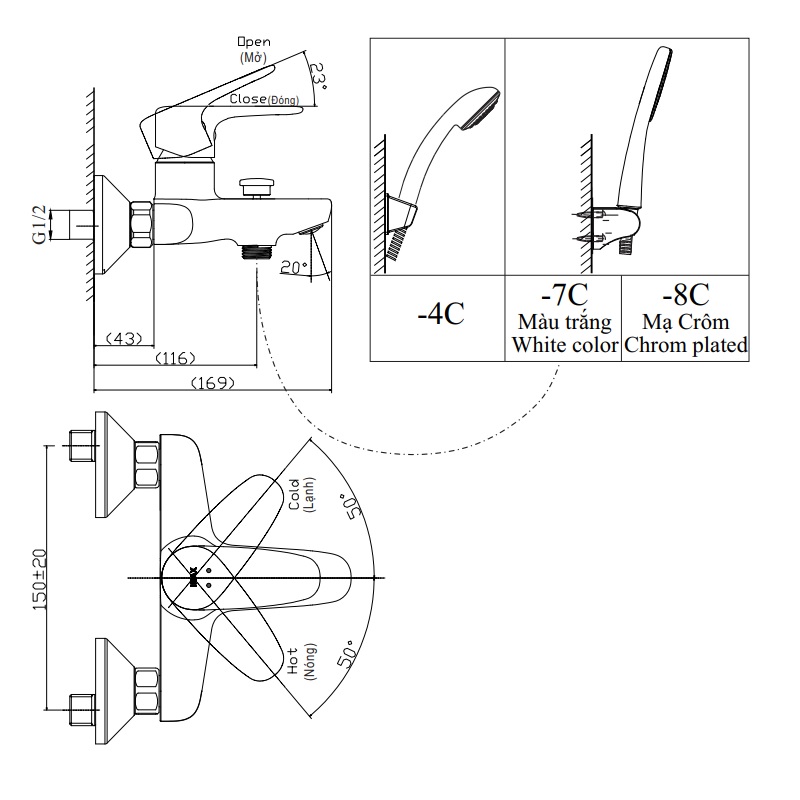 Sen Tắm Nóng Lạnh INAX BFV-1113S-1C - Ảnh 5