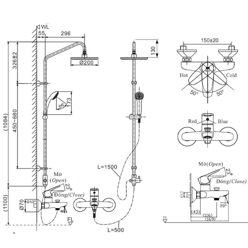 Sen Tắm Cây Nóng Lạnh INAX BFV-1115S-3C - Ảnh 11