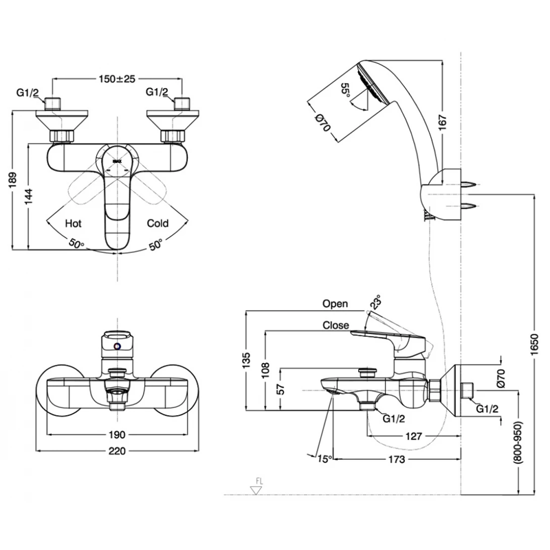 Sen Tắm Nóng Lạnh INAX BFV-1403S-3C - Ảnh 6