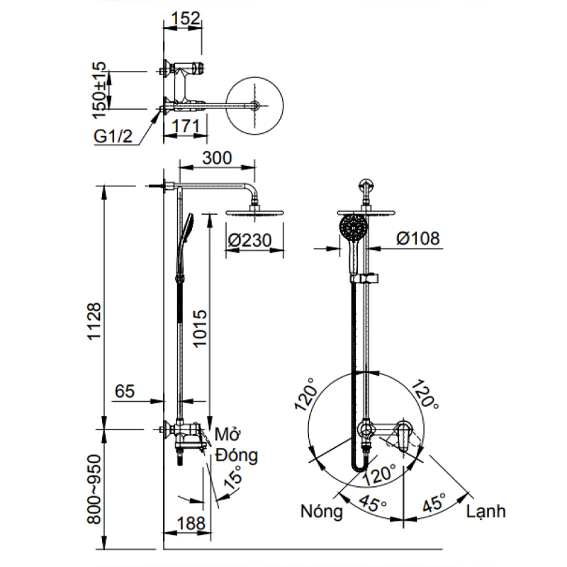 Sen Tắm Cây Nóng Lạnh INAX BFV-915S - Ảnh 6