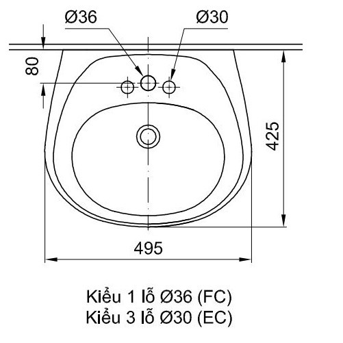 Lavabo Treo Tường INAX L-284V - Ảnh 4