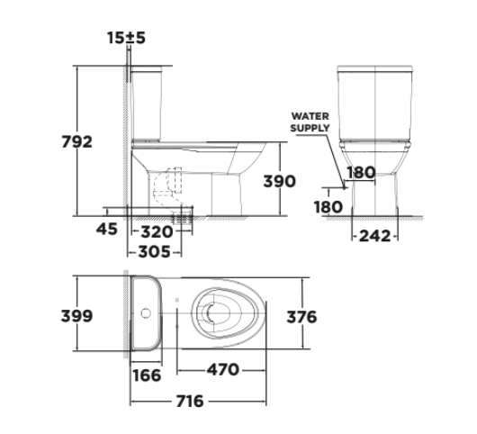 Bồn Cầu 2 Khối American Standard 2630-WT - Ảnh 6