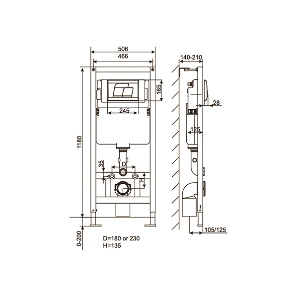 Két Nước Âm Tường American Standard G3004A - Ảnh 3