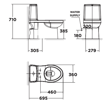 Bồn Cầu 1 Khối American Standard VF-1858 - Ảnh 4