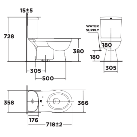 Bồn Cầu 2 Khối American Standard VF-2013 - Ảnh 2