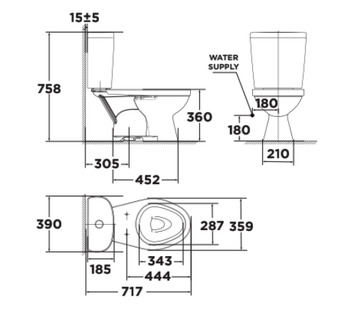 Bồn Cầu 2 Khối American Standard VF-2397 - Ảnh 2