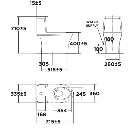 Bồn Cầu 1 Khối American Standard VF-2530 - Ảnh 2