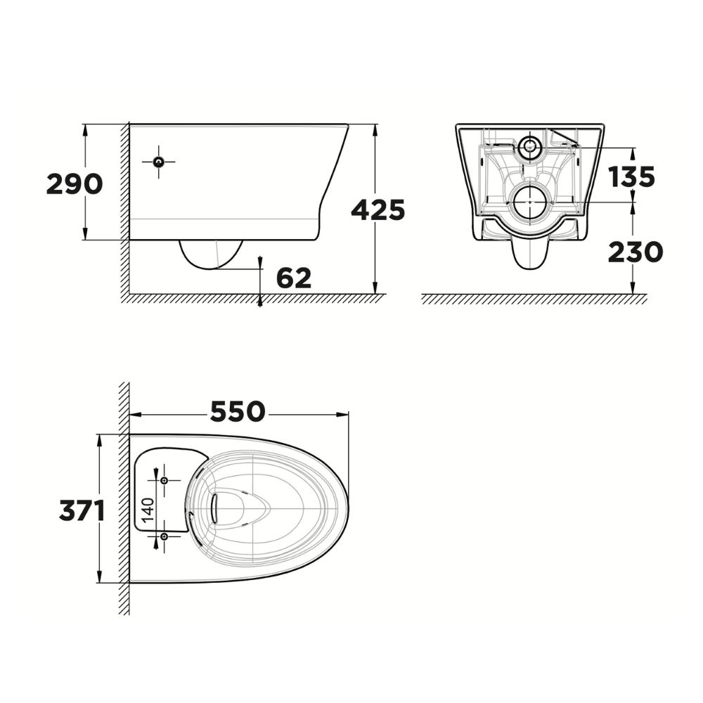 Bồn Cầu Treo Tường American Standard WP-2265 - Ảnh 2