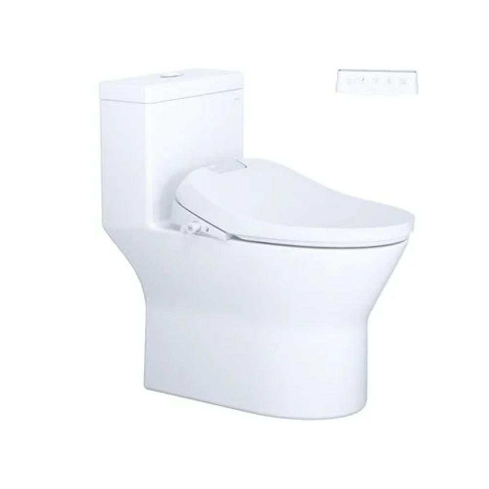 Bồn Cầu 1 Khối Nắp Điện Tử Caesar C1374F + TAF610H