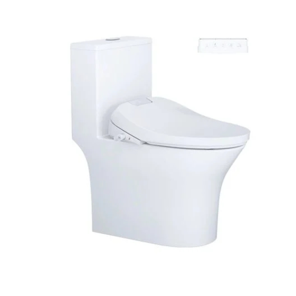Bồn Cầu 1 Khối Nắp Điện Tử Caesar C1391F + TAF610H